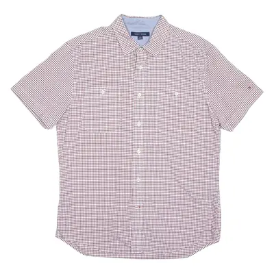 TOMMY HILFIGER Mens Shirt Red Check L