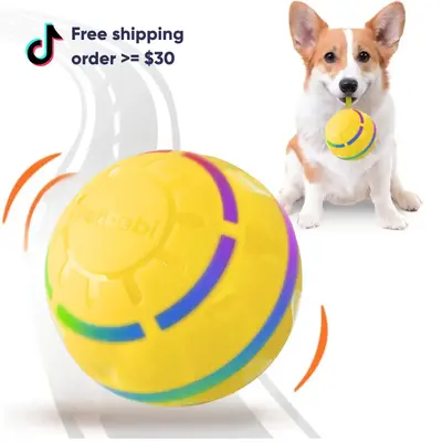 Interactive Dog ball,2 Modes Interactive Dog Toys USB Rechargeable Motion Activated Self Moving Dog Ball Toy Durable Peppy Pe...