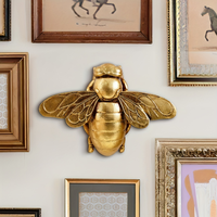 Innovative Design, Golden Bee Wall Art - Creative Resin Craft for Home & Office Decor, Perfect Gift for Insect Enthusiasts, I...