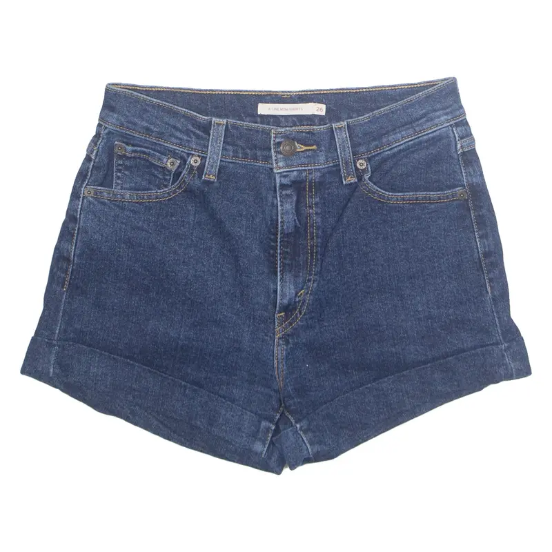 LEVI'S A-Line Mom Womens Denim Shorts Blue XS W26