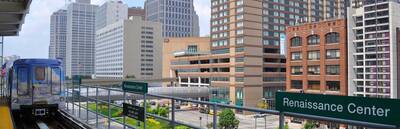 Detroit Downtown on The People Mover