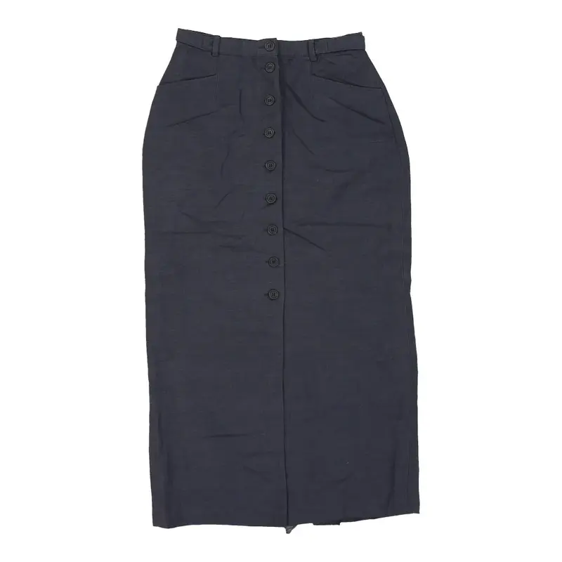 Betty Barclay Maxi Skirt - 26W UK 6 Blue Cotton Blend