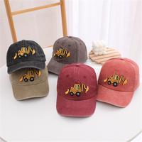 Excavator Toddler Baseball Hat, Embroidery Adjustable Kids Baseball Hat, Toddler Boys Hat Big Brother Present Age 2-8