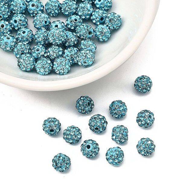 Polymer Clay Rhinestone Beads