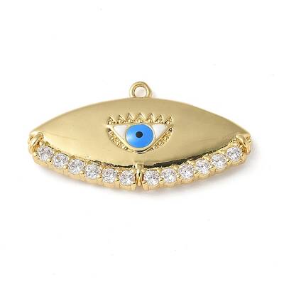 Rack Plating Brass Micro Pave Cubic Zirconia Enamel Pendants