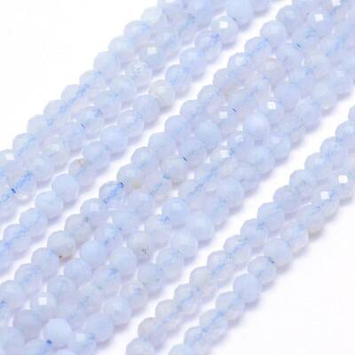 Natural Blue Lace Agate Beads Strands