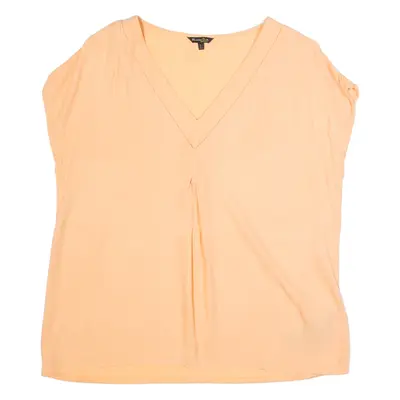 MASSIMO DUTTI Womens Top Pink V-Neck Sleeveless Viscose L