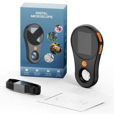 Portable Handheld Digital Microscope, 2-Inch Screen Microscope, USB Rechargeable Microscope, Camera Accessories