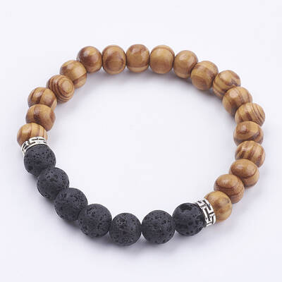 Natural Lava Rock Stretch Bracelets