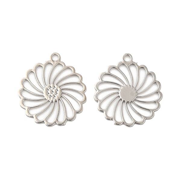 Long-Lasting Plated Brass Filigree Pendant Rhinestone Setting