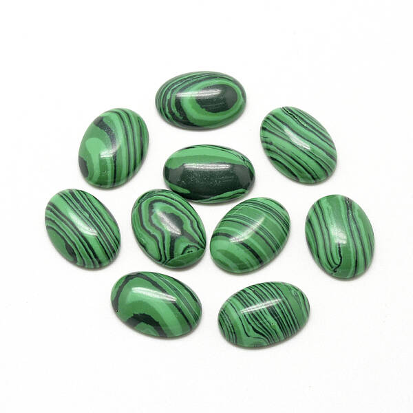 Synthetic Malachite Cabochons