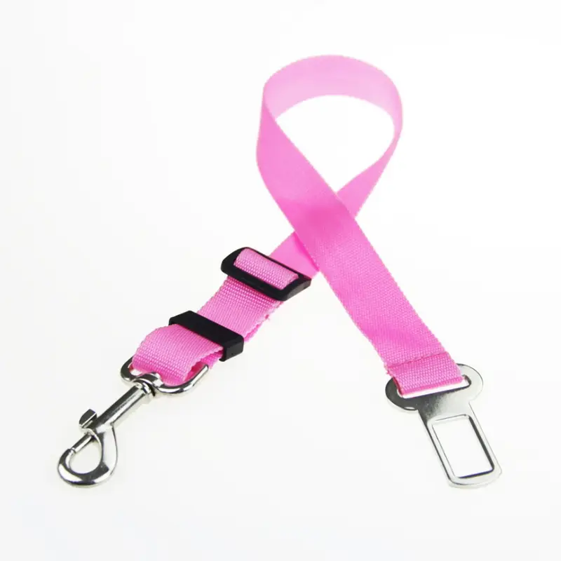 Dog Car Seat Belt, Adjustable Buckle Design Vehicle Seatbelt, Car Seat Dog Leash with Push Button, Durable and Safety Car Hea...