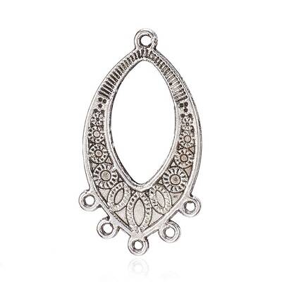 Oval Tibetan Style Alloy Chandelier Links