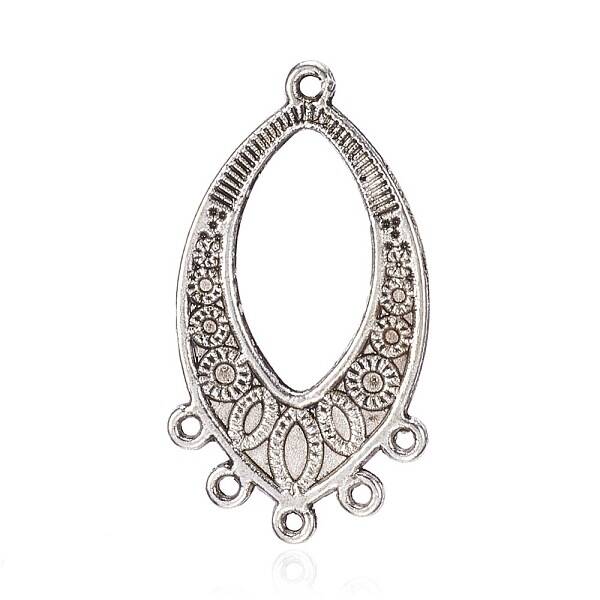 Oval Tibetan Style Alloy Chandelier Links