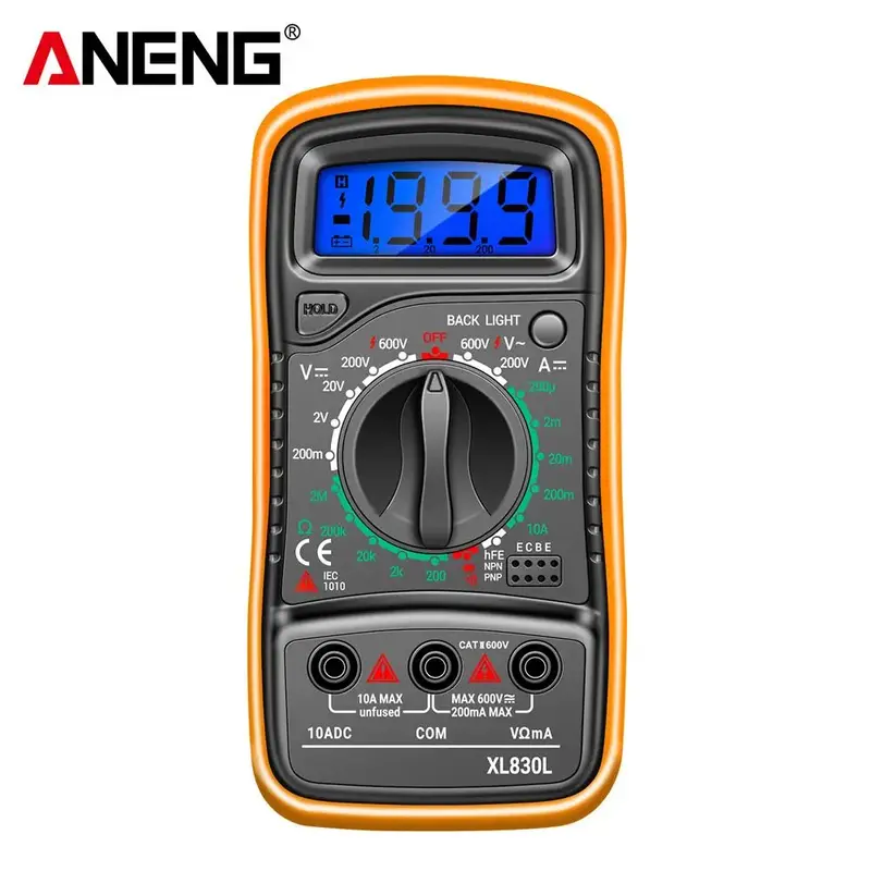 Portable Handheld Electrical Digital Multimeter, Multi-range Multimeter, Electrical Measuring Instruments Measuring Tools