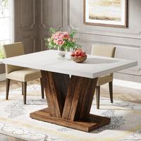Tribesigns 47 inches Rectangular Dining Table for 4-6 People, Large Tabletop Modern Kitchen Table for Dining Room, Kitchen, L...