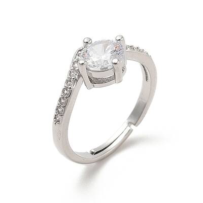 Brass Micro Pave Cubic Zirconia Rings