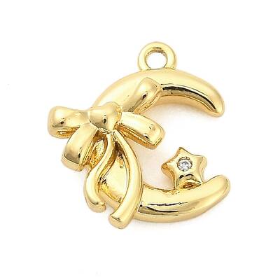 Brass Micro Pave Cubic Zirconia Pendants