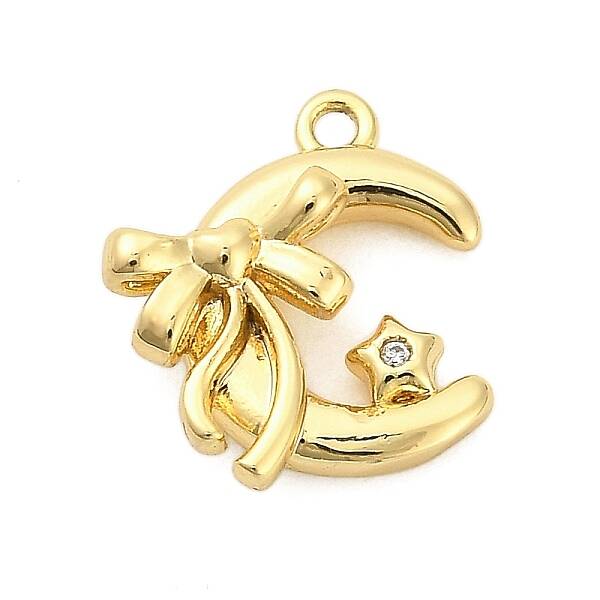 Brass Micro Pave Cubic Zirconia Pendants