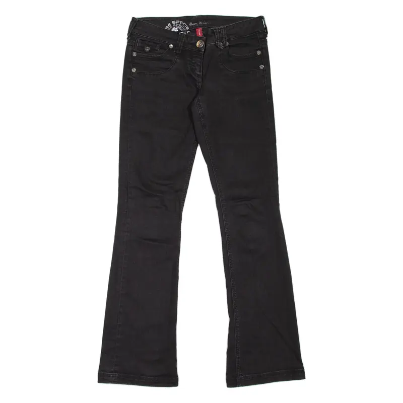 RIVER ISLAND Womens Jeans Black Regular Bootcut W30 L32