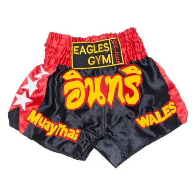 EAGLES GYM WALES Thai Boxing Mens Sports Shorts Red Relaxed S W20
