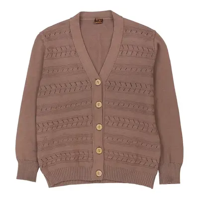 Unbranded Cardigan - Large Brown Acrylic Blend