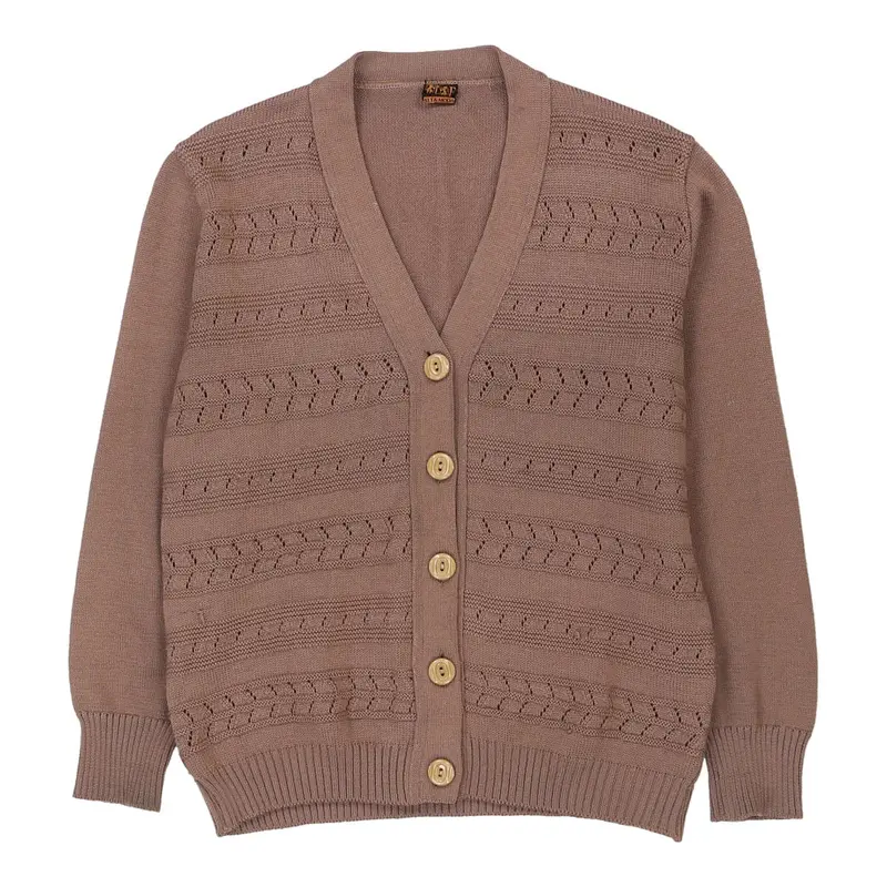 Unbranded Cardigan - Large Brown Acrylic Blend