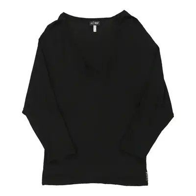 Armani Jeans Top - Small Black Cotton | Size: small