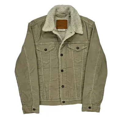 Levis Cord Jacket - Small Cream Cotton