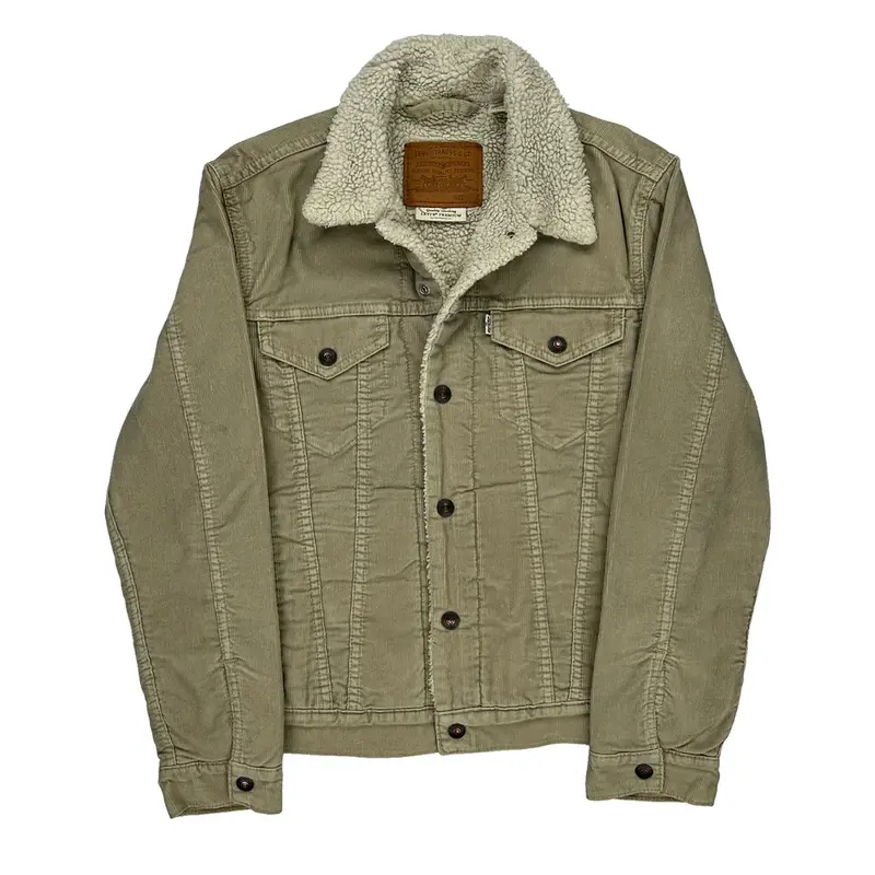 Levis Cord Jacket - Small Cream Cotton