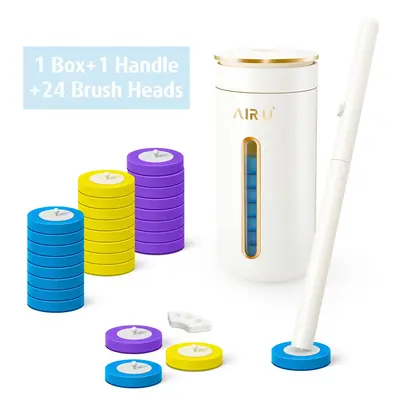 24pc, Disposable Toilet Cleaning Set,Toilet Bowl Cleaning System- 1 Toilet Brush, 1 Storage Caddy, 1 Fragrant Tablet and 24 /...