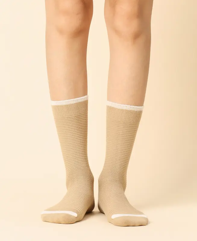 Women's Solid Khaki Sock
