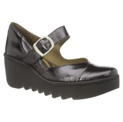 Fly London BAXE428FLY Luxor Leather Women's Hook and Loop Shoes - Black - Size:US 8-8.5 Women