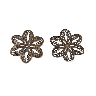 6-Petal Iron Bead Caps