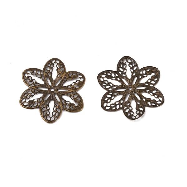 6-Petal Iron Bead Caps