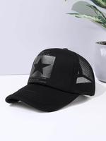Unisex Street Style Letters & Star Graphic Y2k Baseball Hat, Trendy Trucker Hats for Men & Women, Sportive Baseball Cap, Fash...
