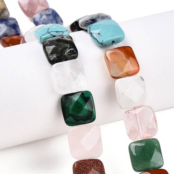Natural & Synthetic Mixed Gemstone Beads Strands