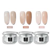 TRICOLOR FISH 35g Jelly Nude Pink Building Gel - Perfect for Nail Extensions & Natural Look Easy Application, Long-Lasting Sh...