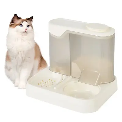 Gravity Pet Feeder and Water Dispenser Set, 2 in 1 Automatic Dog Feeder and Dog Water Dispenser for Dogs Cats Pets Animals La...