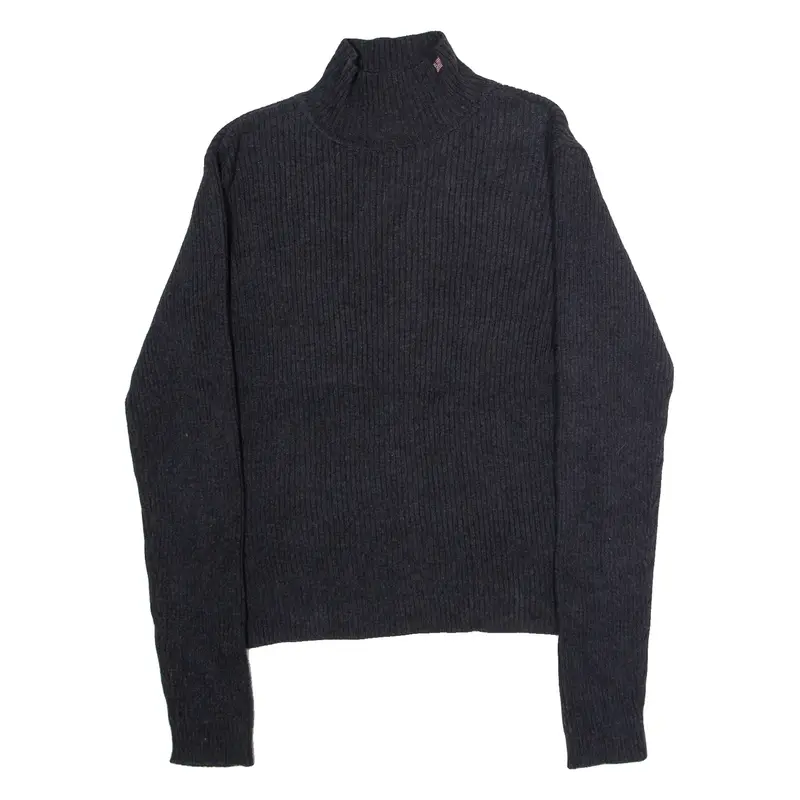RALPH LAUREN POLO JEANS COMPANY Womens Jumper Grey High Neck Chunky Knit M