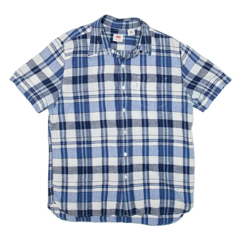 LEVI'S Mens Shirt Blue Check M