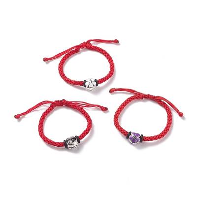 Flower Braided Bead Bracelet