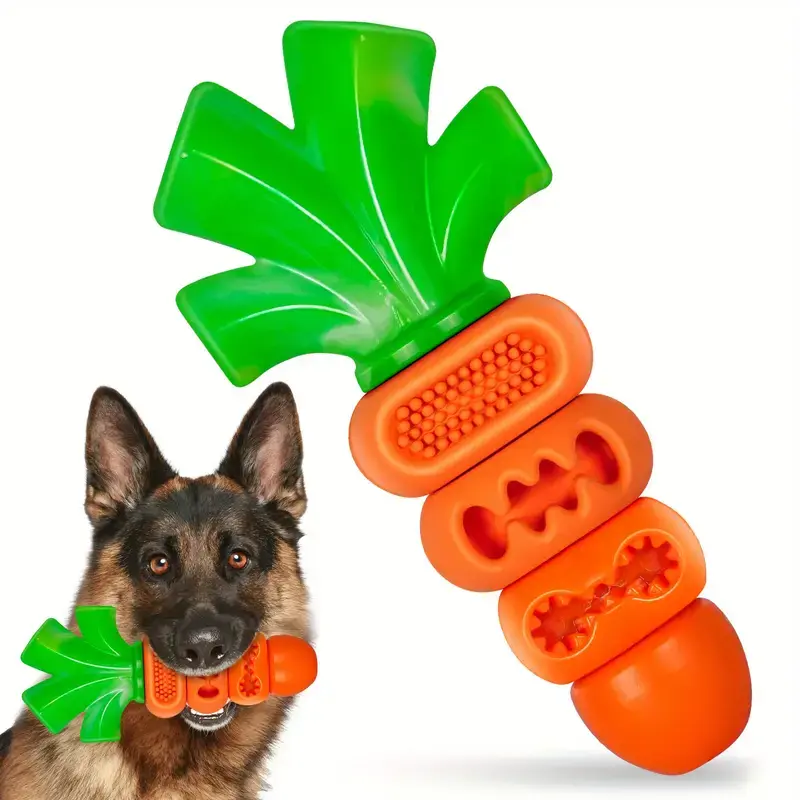Apasiri Aggressive Chewers Dog Chew Toy for Large Breed Dogs - Indestructible Nylon Chew with Carrot & Leaf Design, Durable D...