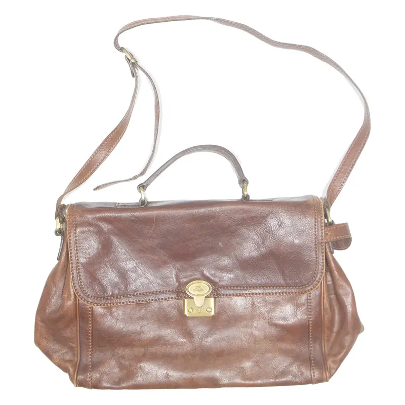 THE BRIDGE Womens Shoulder Bag Brown Leather