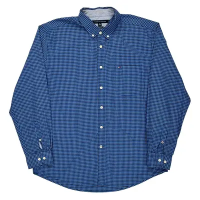 Tommy Hilfiger Checked Shirt - XL Blue Cotton