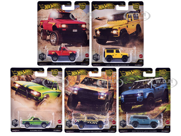 HW Off Road 5 piece Set Car Culture 2024 Series H Diecast Model Cars by Hot Wheels