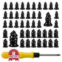 30&60PCS Tire Repair Rubber Nails Kit with 2 Sizes for Car/Motorcycle/Truck/Tractor, Fast Self-service Screw Rubber Nail Vacu...