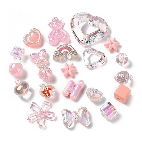 Mixed Style Acrylic Beads