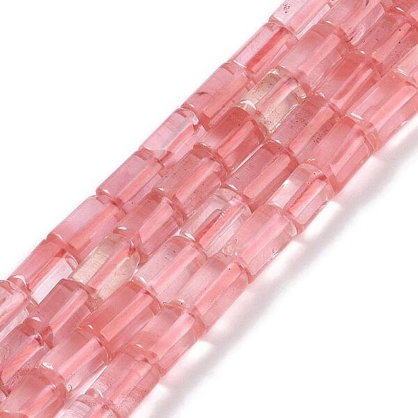 Cherry Quartz Glass Beads Strands