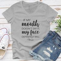 FLASH SALE | If My Mouth Doesn't Say It Apparel, Proudly Printed In The USA, Tee / Tank / V Neck Gray / White / Blue / Hot Pi...